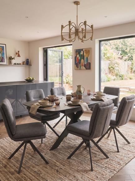 KETTLER Vermont 6-8 Seat Dining Set, Grey - view 2, 