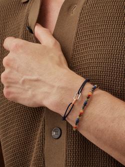 BARTLETT LONDON Men's Double Link Cord Bracelet, Silver - view 2, Silver