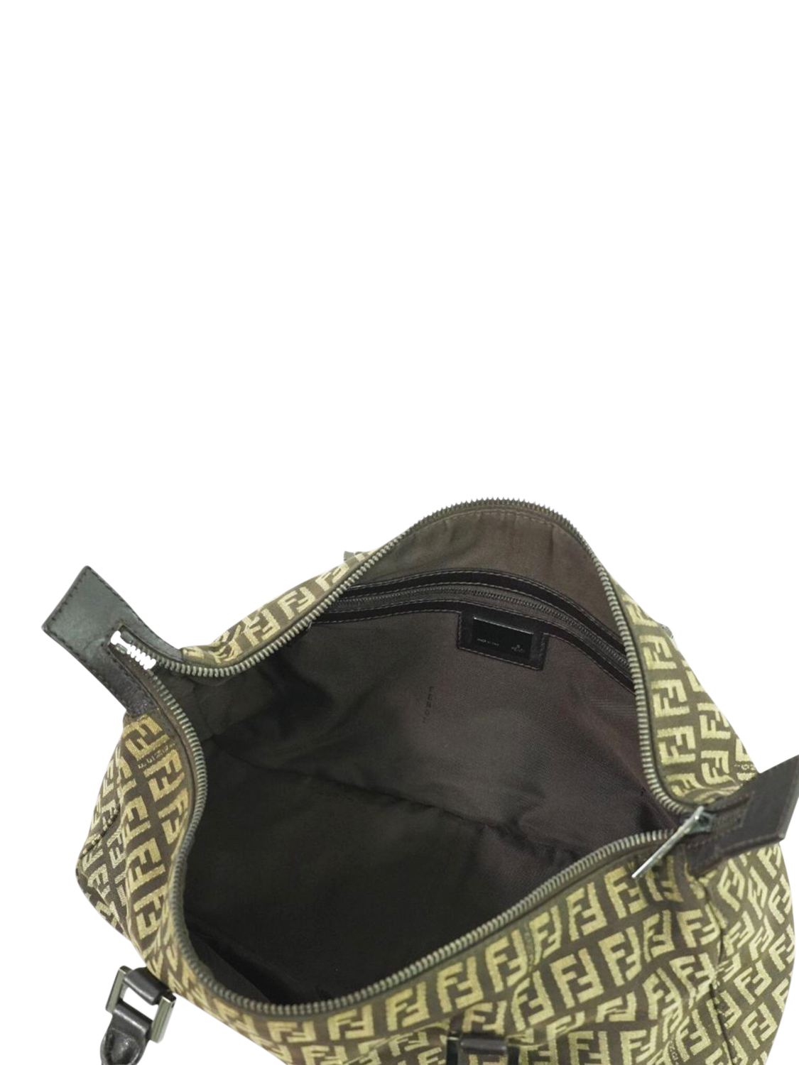 Product image 4 of 10, which shows Pre-loved Fendi Zucca Canvas Top Handle Bag, Brown