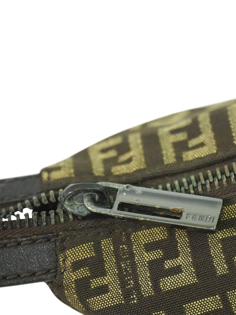 Product image 5 of 10, which shows Pre-loved Fendi Zucca Canvas Top Handle Bag, Brown