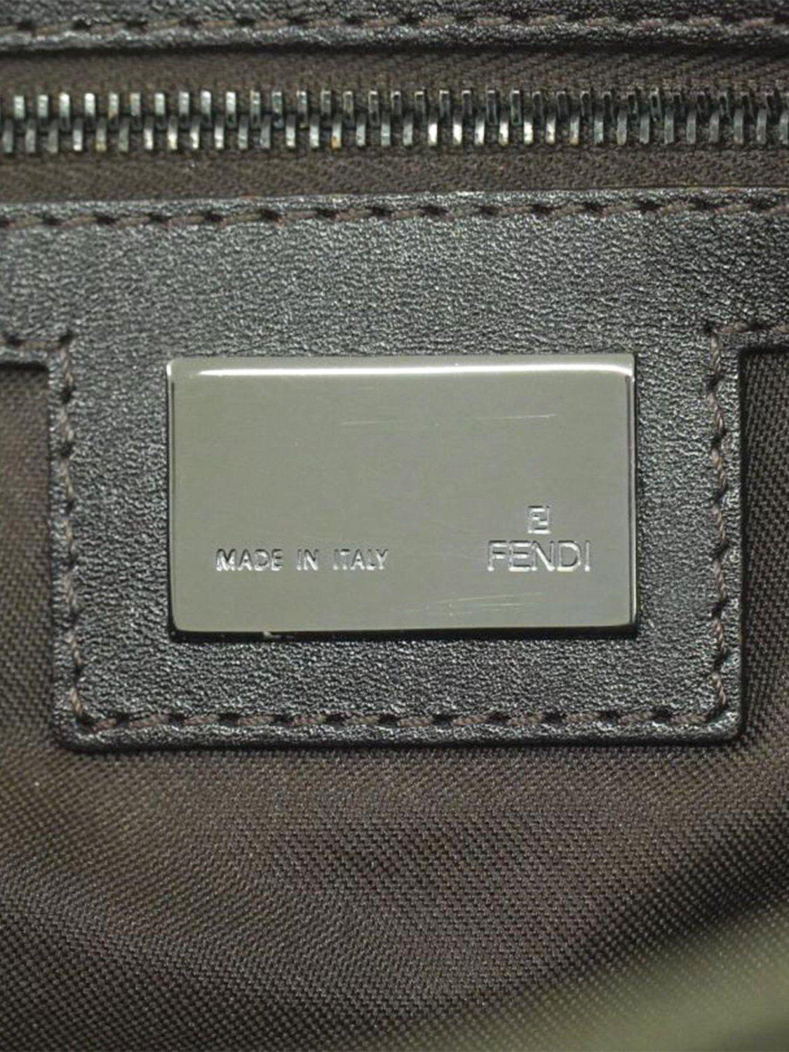 Product image 9 of 10, which shows Pre-loved Fendi Zucca Canvas Top Handle Bag, Brown