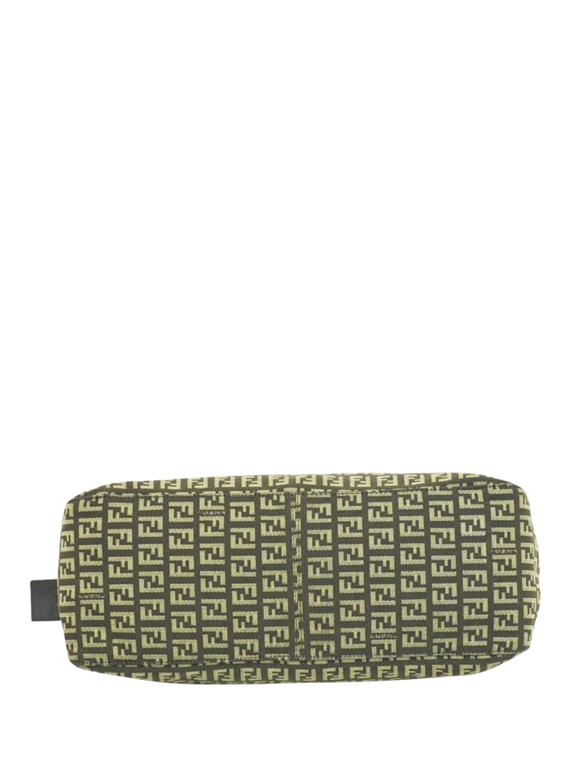 Product image 10 of 10, which shows Pre-loved Fendi Zucca Canvas Top Handle Bag, Brown