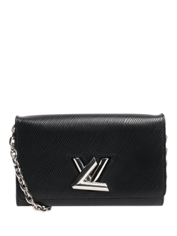 Pre-loved Louis Vuitton Twist Chain Wallet, Black, Black