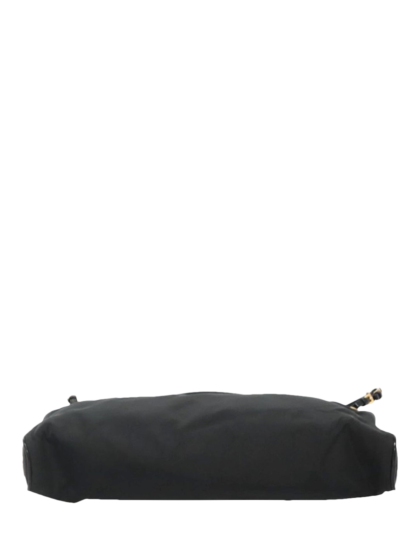 Product image 3 of 10, which shows Pre-loved Prada Nylon Gold Hardware Top Handle Bag, Black