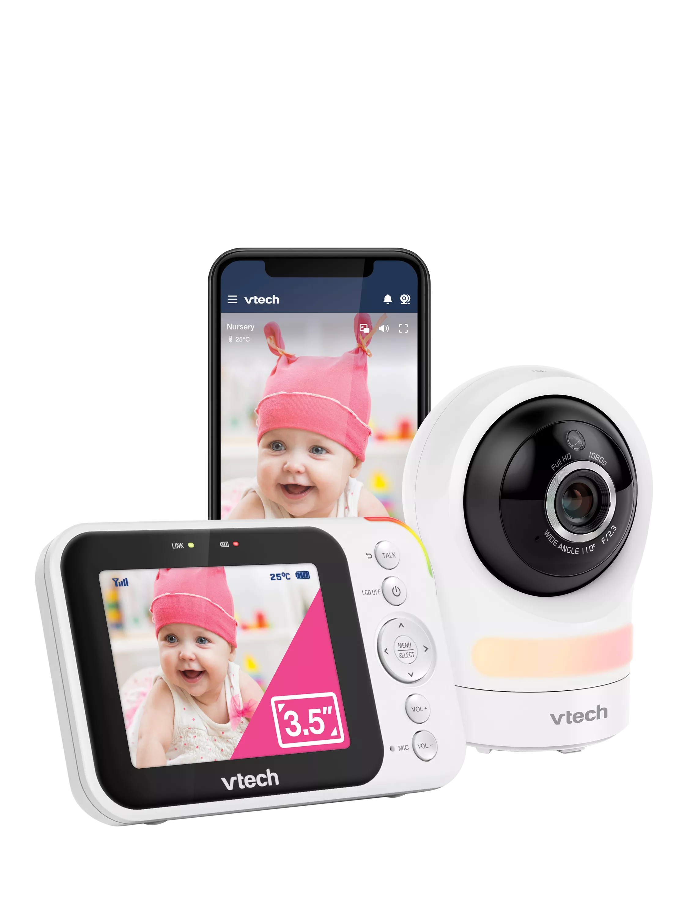 VTech RM4761HD 3.5" Smart Wi-Fi Video Baby Monitor — image 2