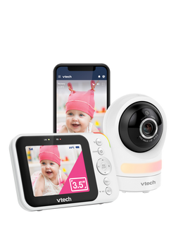 VTech RM4761HD 3.5" Smart Wi-Fi Video Baby Monitor, Multi