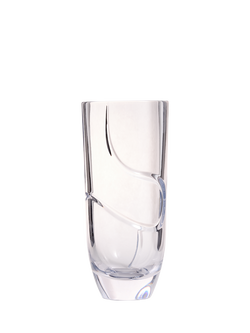 Vera Wang Luxe Graphite Cut Glass Crystal Vase, H21cm, Clear, Crystal