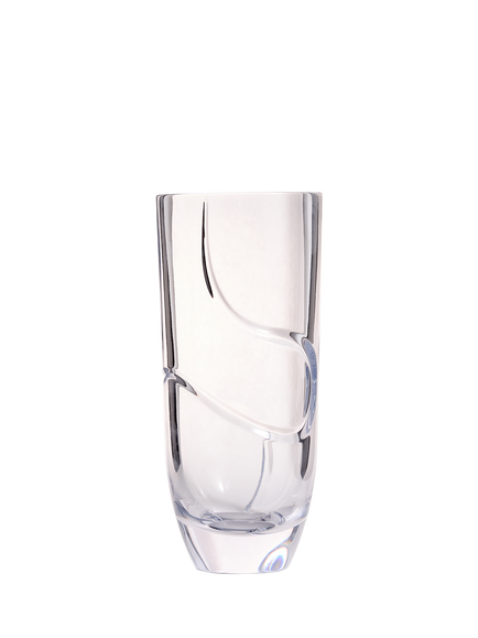 Vera Wang Luxe Graphite Cut Glass Crystal Vase, H21cm, Clear, Crystal