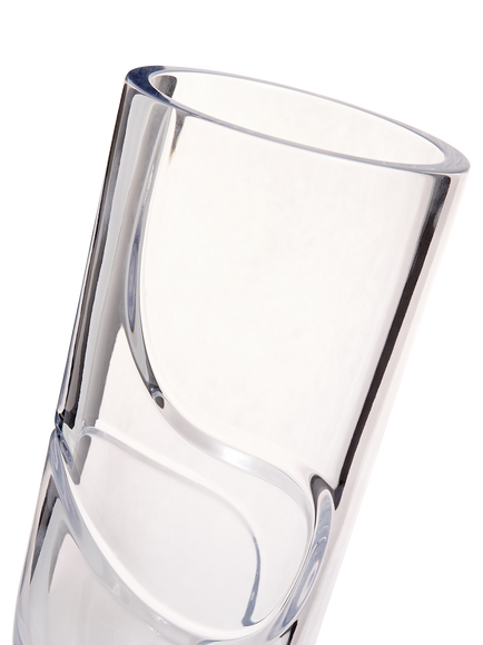 Vera Wang Luxe Graphite Cut Glass Crystal Vase, H21cm, Clear - view 2, Crystal