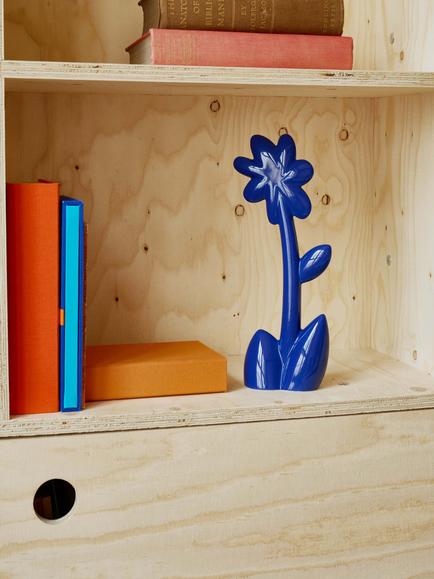 The Conran Shop Oddments Glazed Ceramic Flower Ornament, Ink Blue - view 2, Ink Blue