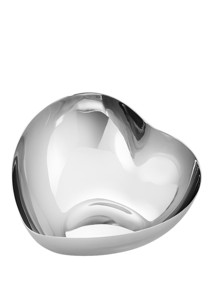 Georg Jensen Heart Medium Stainless Steel Bowl, 11.5cm, Silver, Silver