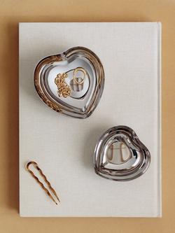 Georg Jensen Heart Medium Stainless Steel Bowl, 11.5cm, Silver - view 2, Silver