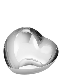Georg Jensen Heart Small Stainless Steel Bowl, 9cm, Silver, Silver