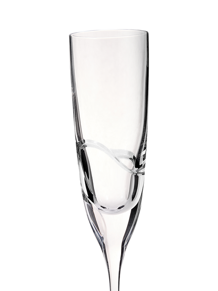 Vera Wang Luxe Graphite Cut Glass Crystal Champagne Flutes, 148ml, Set of 2, Clear - view 2, Crystal
