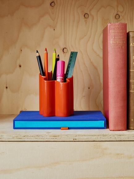 The Conran Shop Oddments Glazed Ceramic Pen Pot, Mango - view 2, Mango