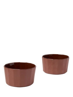 The Conran Shop Shapes Porcelain Bowl, Set of 2, 10cm, Cacao, Cacao