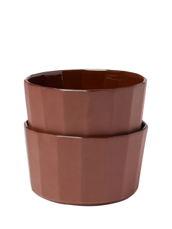 The Conran Shop Shapes Porcelain Bowl, Set of 2, 10cm, Cacao - view 2, Cacao