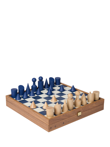 The Conran Shop Milos Wooden Chess Set, Navy, Navy