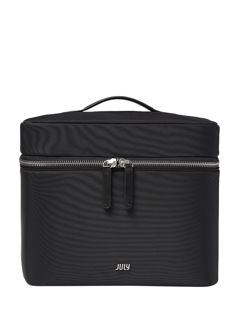 Product image 1 of 7, which shows July Vanity Cosmetic Case, Black
