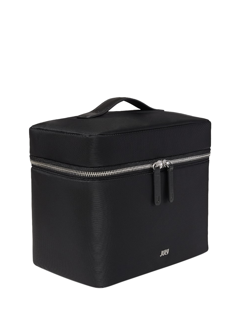 Product image 3 of 7, which shows July Vanity Cosmetic Case, Black