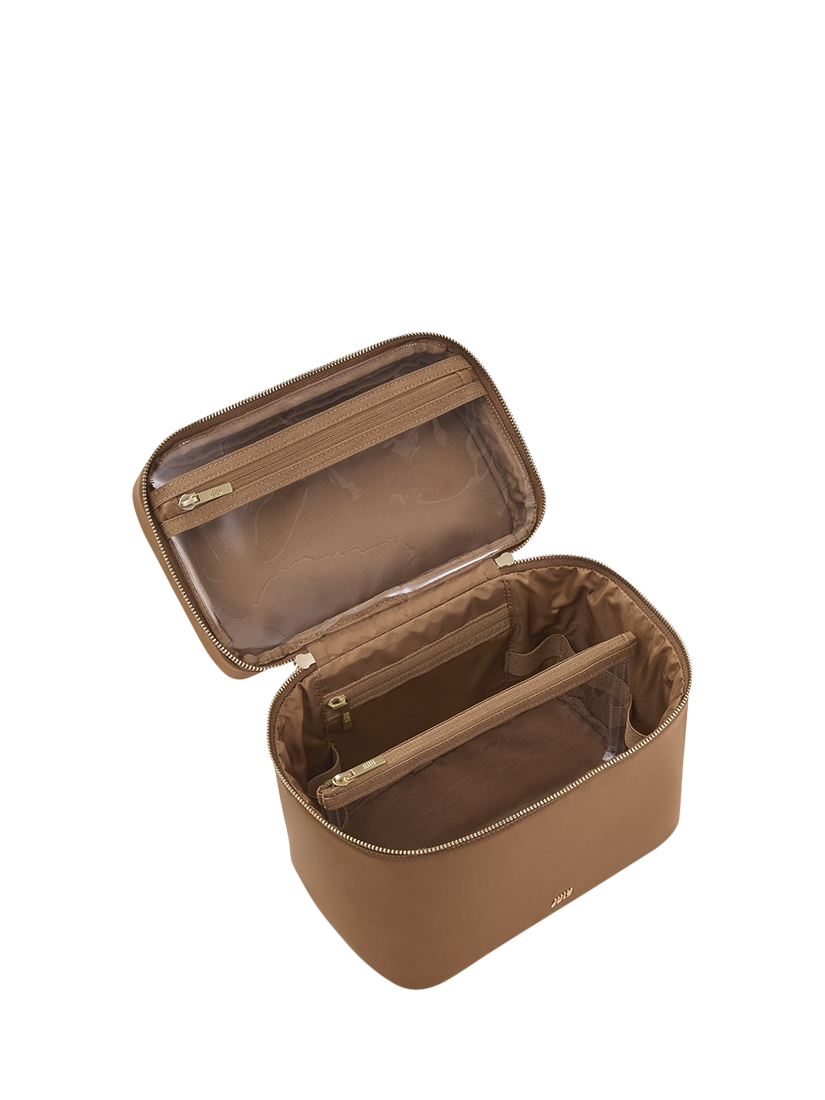 Product image 3 of 6, which shows July Vanity Cosmetic Case, Light Brown