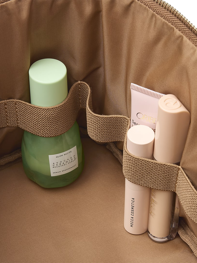 Product image 6 of 6, which shows July Vanity Cosmetic Case, Light Brown