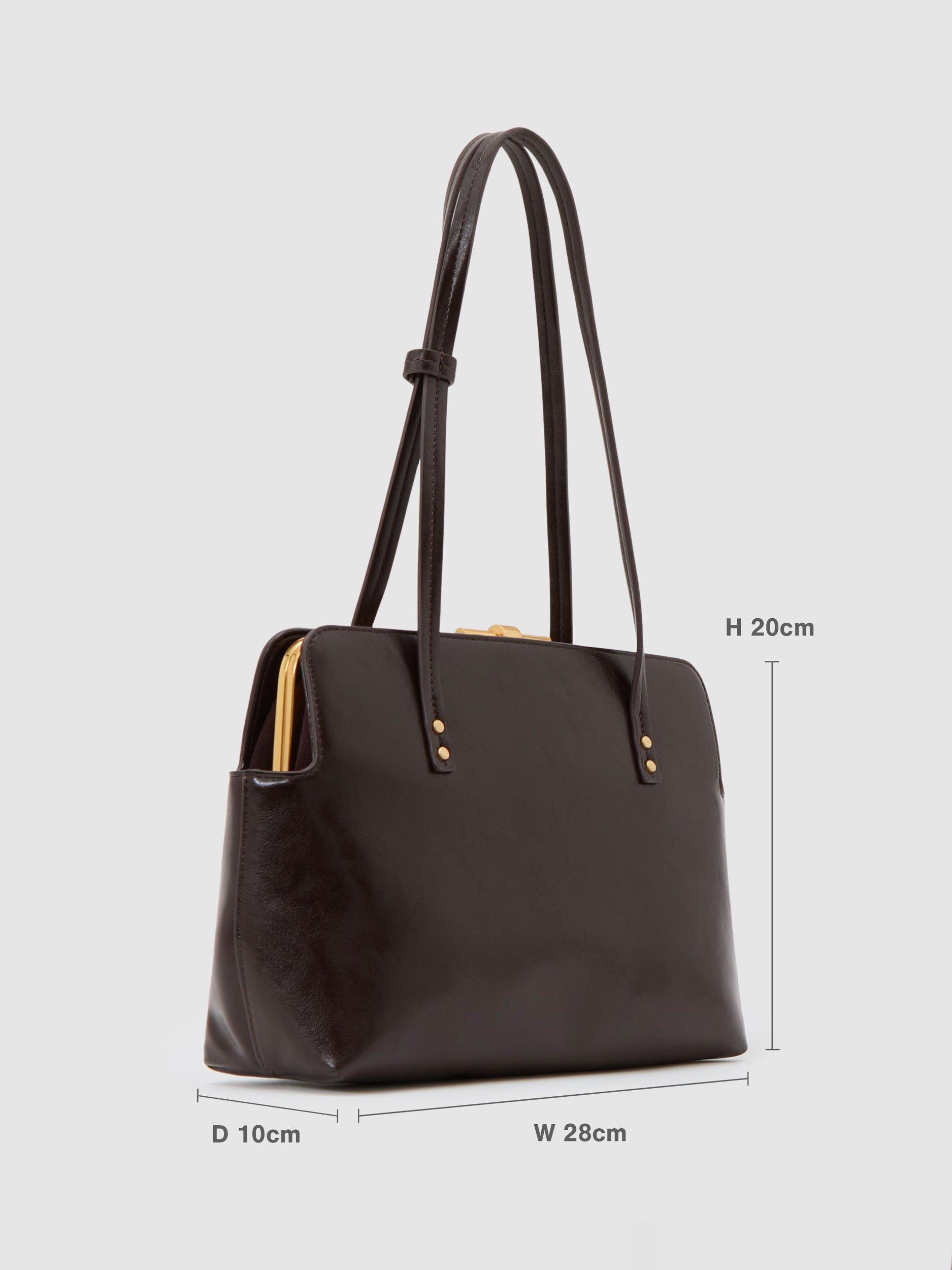 Product image 4 of 5, which shows Reiss Cecily Frame Shoulder Bag, Burgundy