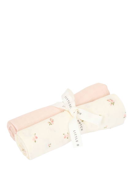 Little Dutch Fairy Floral Muslin Swaddle Blanket, Pack of 2, Multi