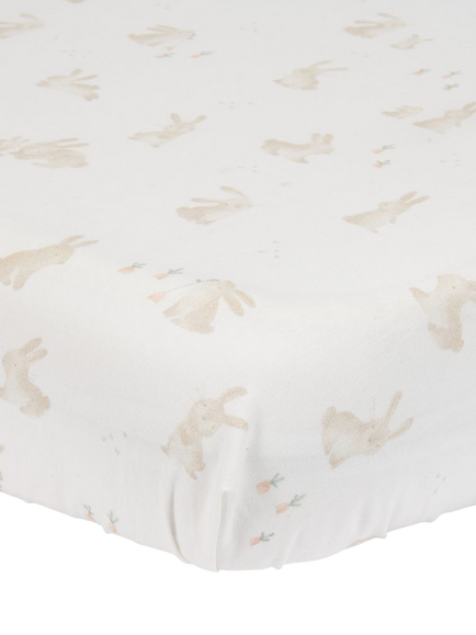 Little Dutch Baby Bunny Fitted Cot Sheet - view 2, Multi