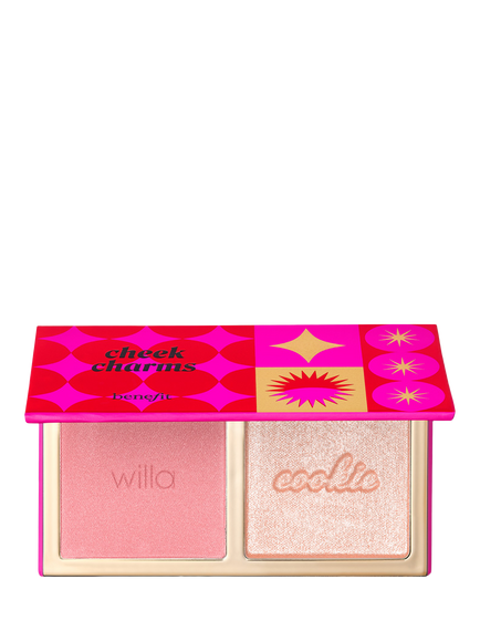 Benefit Cheek Charms Limited Edition Highlighter Palette, Willa Blush/Cookie, 