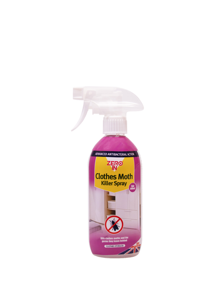 Zeroin Antibacterial Clothes Moth Killer Spray, 500ml, Purple