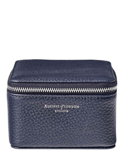 Aspinal of London Travel Watch & Ring Box, Navy