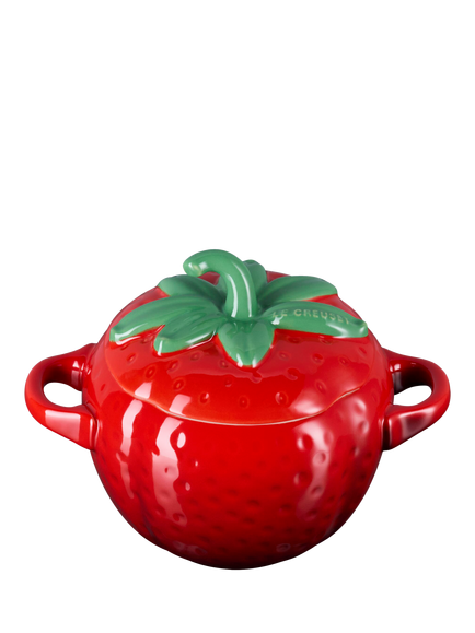 Le Creuset Stoneware Strawberry Petite Casserole, Cerise - view 2, Cerise