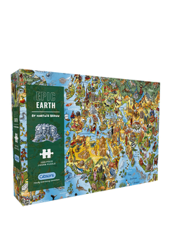 Gibsons Epic Earth Animal Map Jigsaw Puzzle, 1000 Pieces, Multi