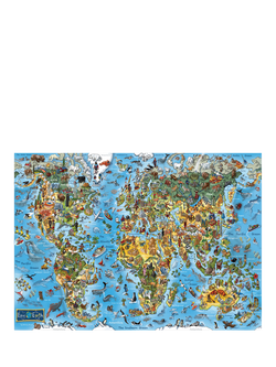 Gibsons Epic Earth Animal Map Jigsaw Puzzle, 1000 Pieces - view 2, Multi