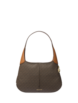 Michael Kors Alice Medium Signature Logo Shoulder Bag, Brown/Acorn, Brown/Acorn