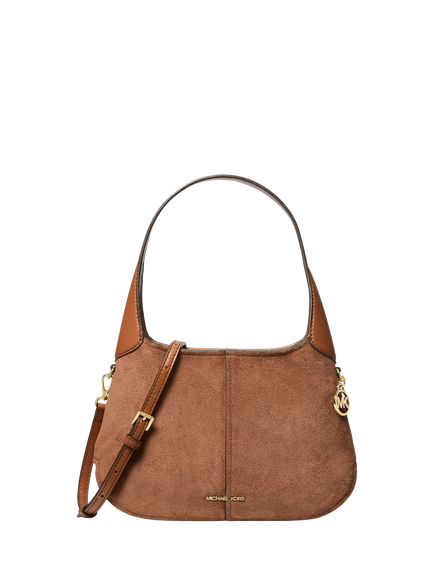 Michael Kors Alice Small Suede Shoulder Bag, Luggage Suede, Luggage Suede