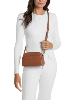 Michael Kors Jetset Leather Crossbody Bag - view 2, Luggage