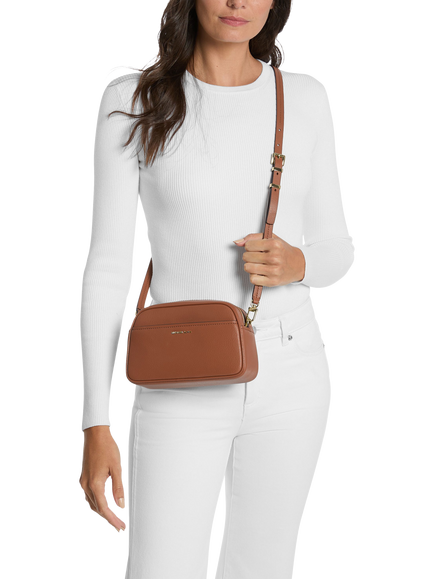 Michael Kors Jetset Leather Crossbody Bag - view 2, Luggage