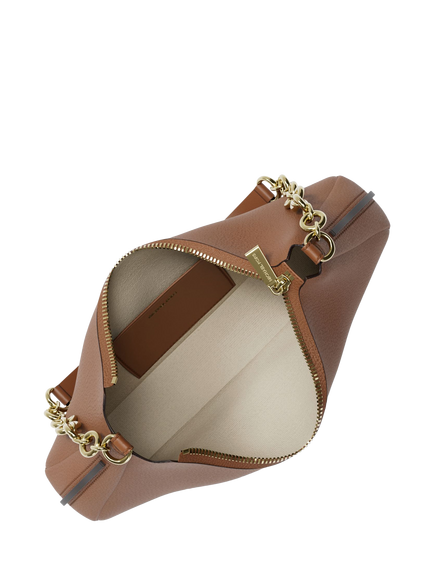 Michael Kors Nolita Medium Leather Shoulder Bag, Luggage - view 2, Luggage