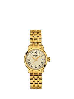Tissot T1292103326300 Women's Classic Dream Date Bracelet Strap Watch, Champagne/Goldpvd, Champagne/Goldpvd