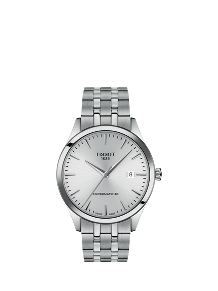 Tissot T1584071103100 Unisex Classic Dream Automatic Date Bracelet Strap Watch, Silver/Silver, Silver/Silver