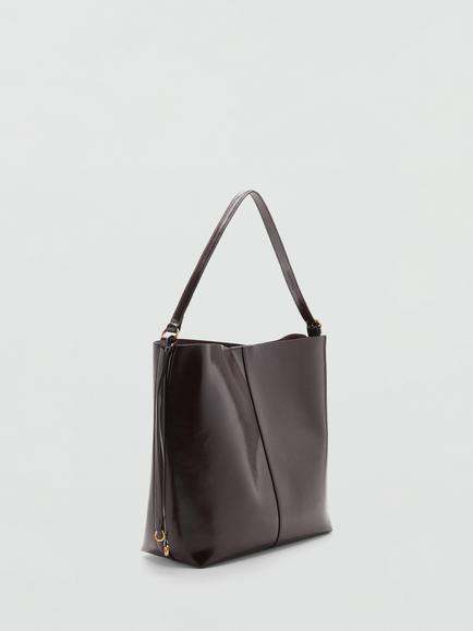 Mango Antonia Shoulder Bag, Dark Brown - view 2, Dark Brown