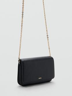 Mango Corina Faux Leather Small Crossbody Bag, Black - view 2, Black