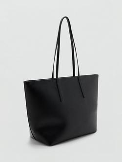 Mango Maribel Faux Leather Shoulder Bag - view 2, Black