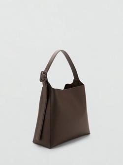 Mango Winnie Faux Leather Bucket Bag, Dark Brown - view 2, Dark Brown