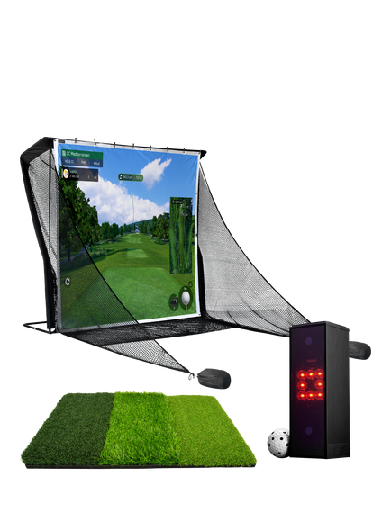 Square Golf Indoor Deluxe Practice Bundle, Black