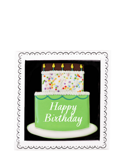 Biscuiteers Birthday Hand-Iced Letterbox Chocolate Biscuit, 30g, Multi