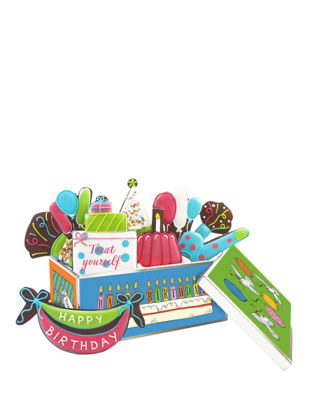 Biscuiteers Birthday Hand-Iced Chocolate Biscuits Gift Tin, 150g, Multi