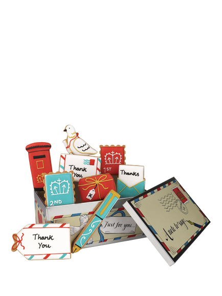 Biscuiteers Thank You Hand-Iced Biscuits Gift Tin, 130g, Multi